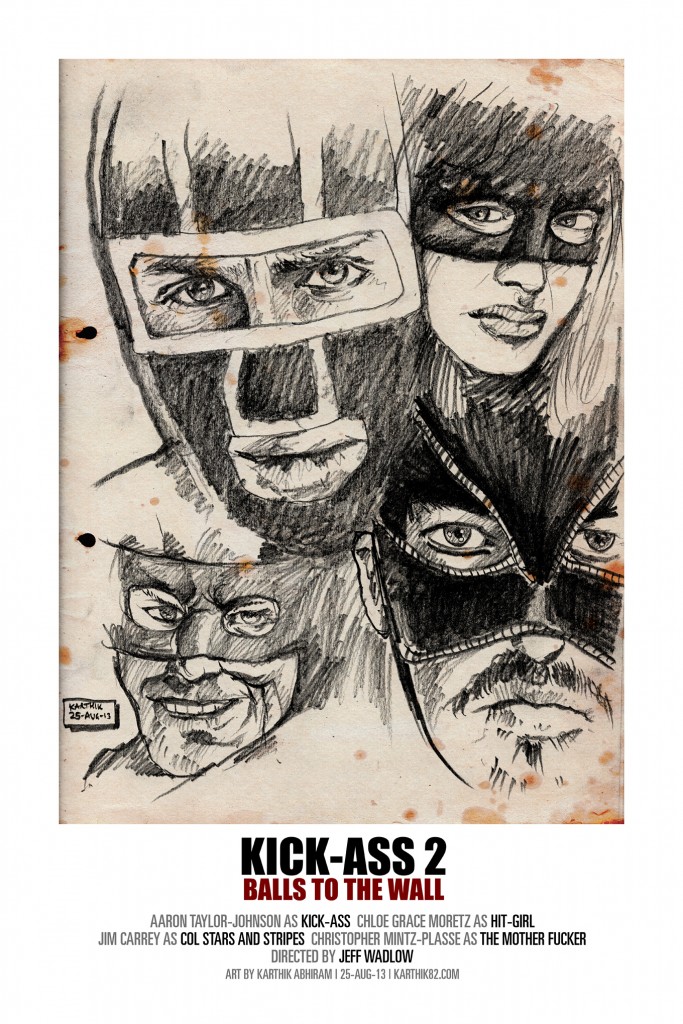 Kick-Ass 2 - Drawing by Karthik Abhiram