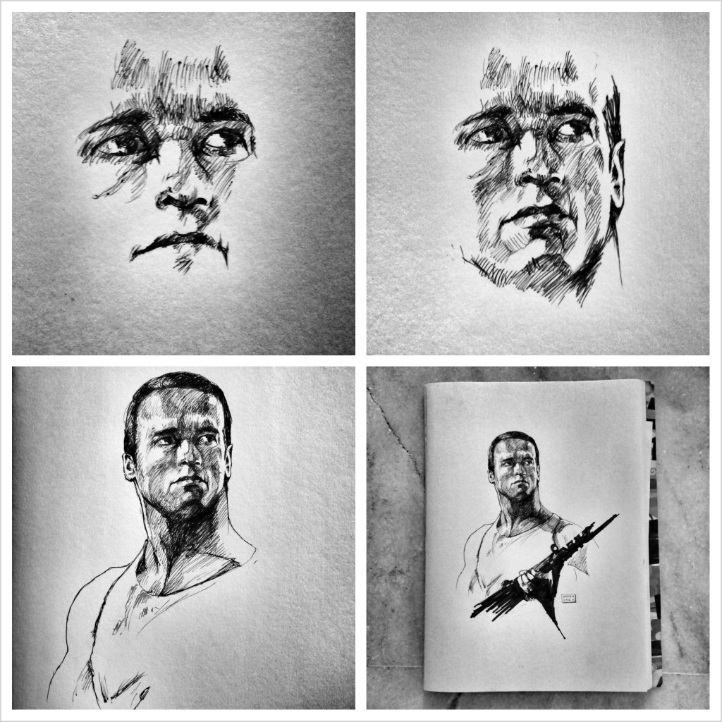 Arnold Schwarzenegger in RAW DEAL - Artwork by Karthik Abhiram - In-Progress