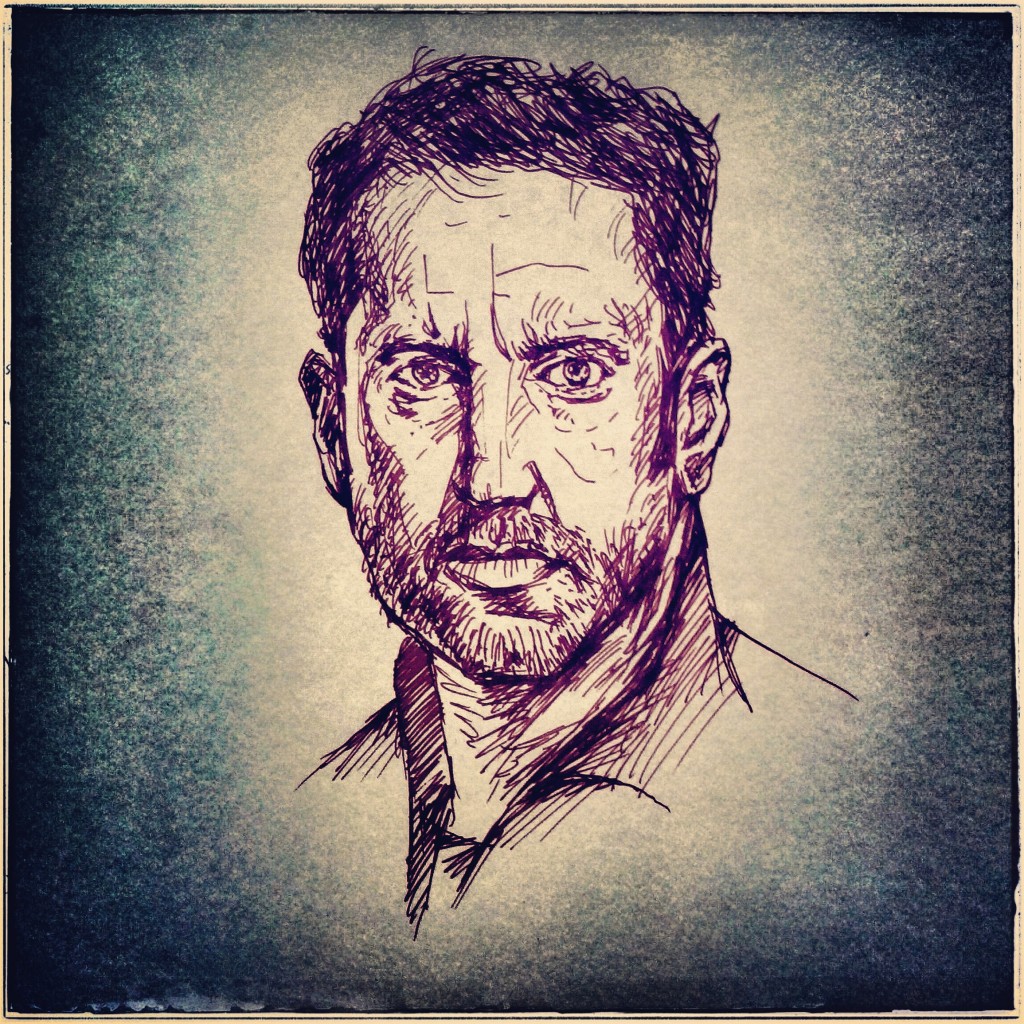 Trent Reznor Drawing, the Instagram Edition - Artwork by Karthik Abhiram