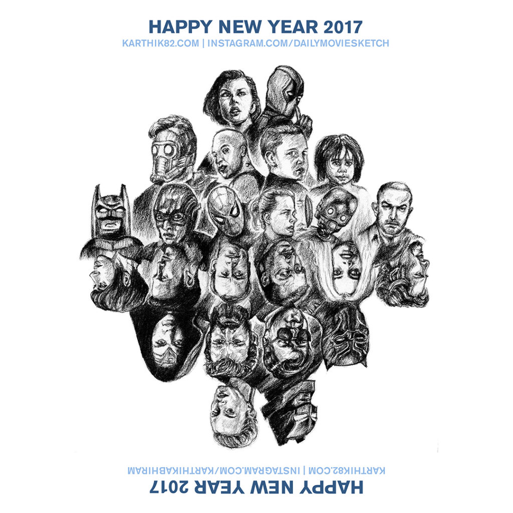 Happy New Year 2017 Artwork by Karthik Abhiram